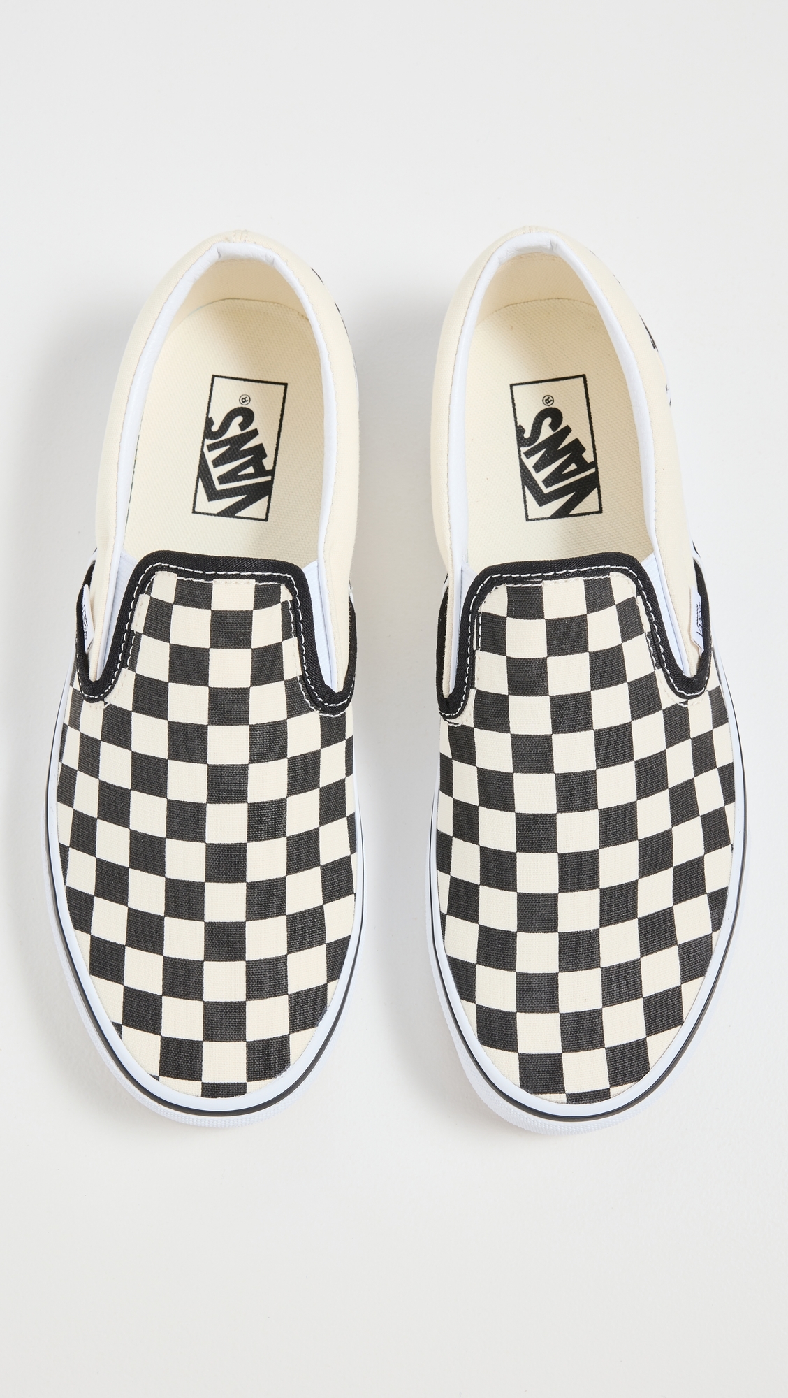 Slip On Sneakers Checkerboard Black/Off White W