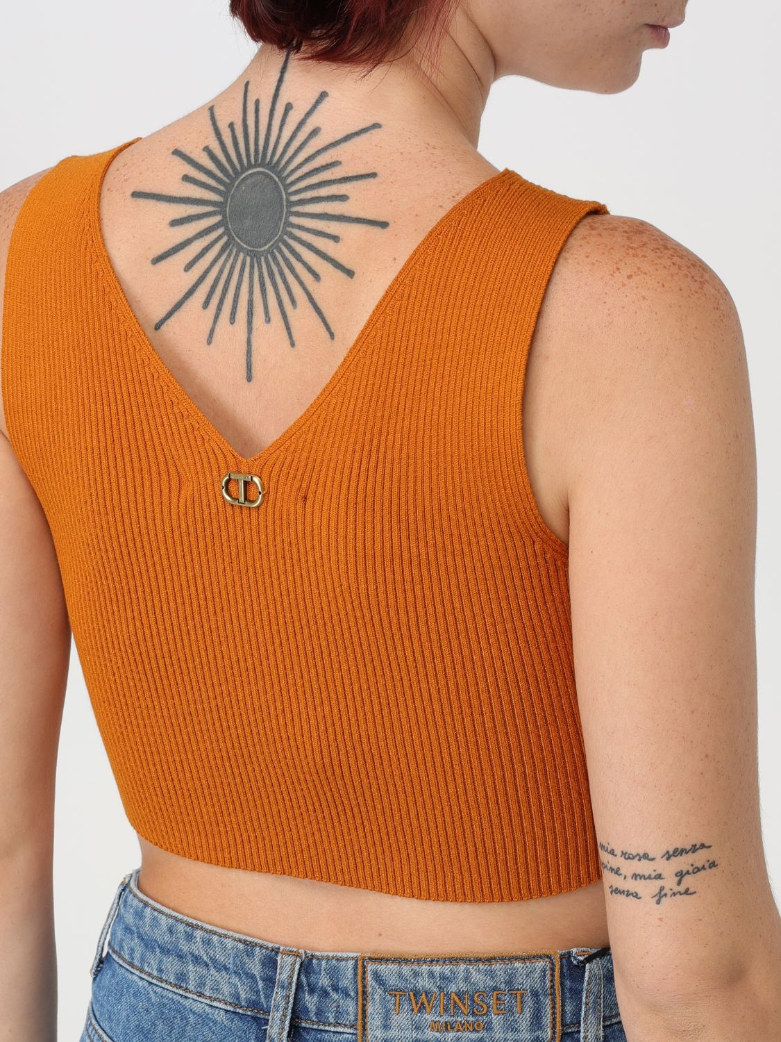 Ribbed crop top - Grey