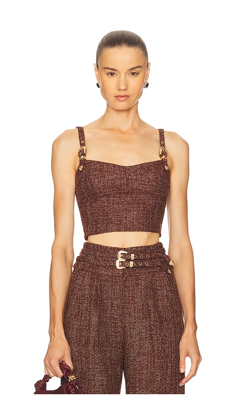 Amanda Uprichard x REVOLVE Blythe Top in Brown. L. Also in XS, S