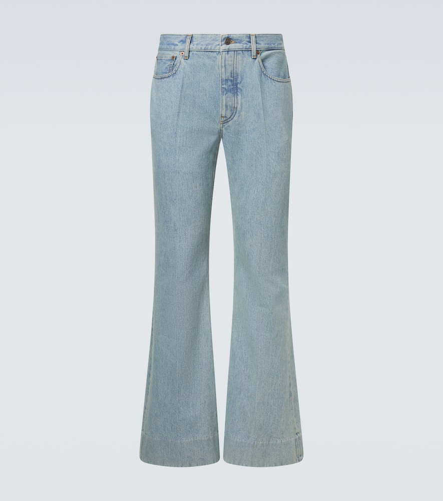 Logo flared jeans