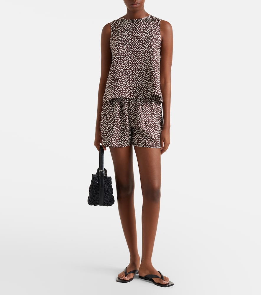 Sofia silk twill tank top