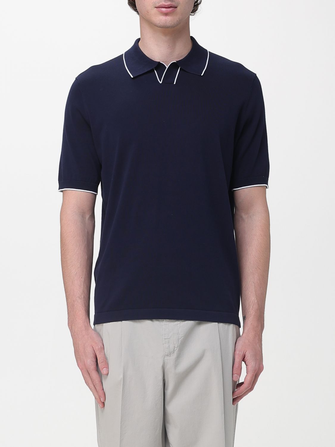 Polo Shirt Men color Blue