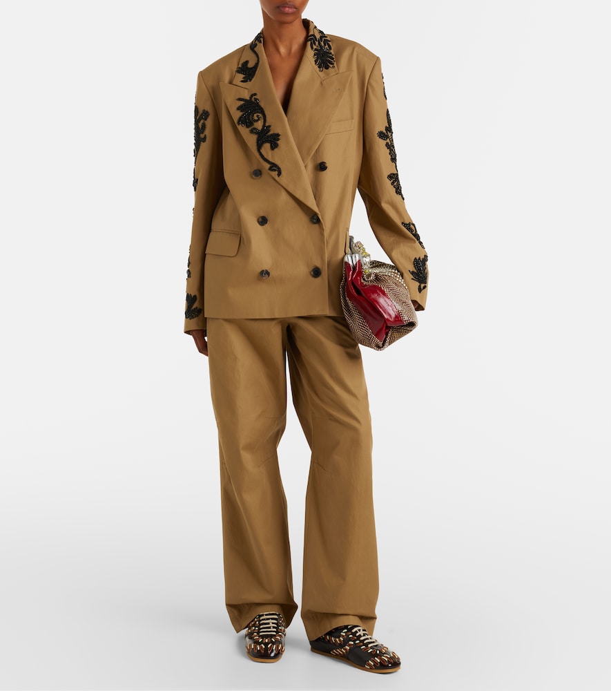 Cotton wide-leg pants