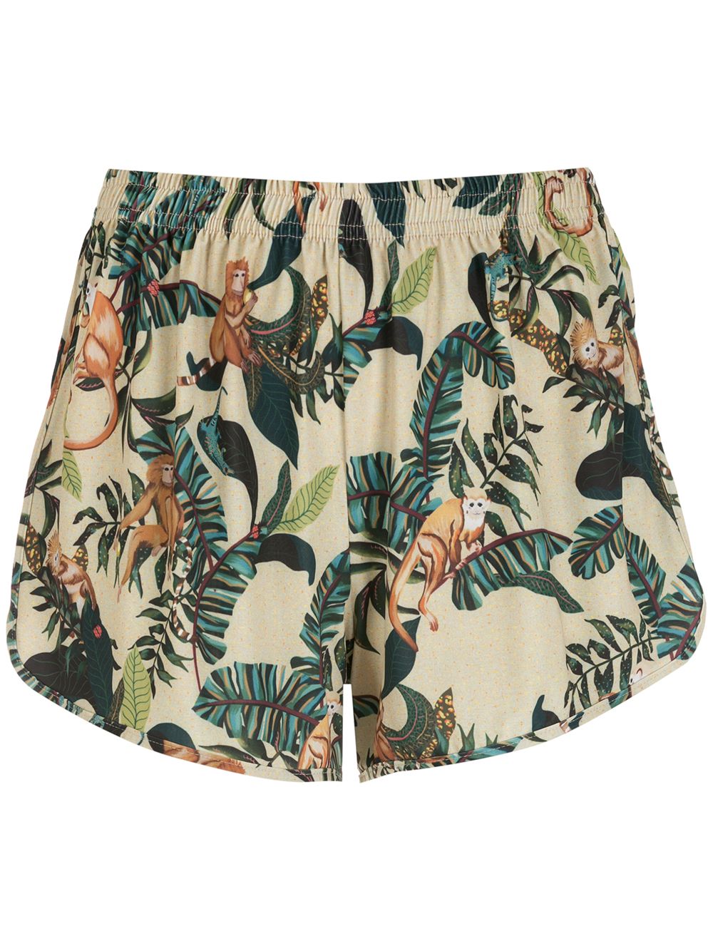 Lee leaf-print shorts - Neutrals
