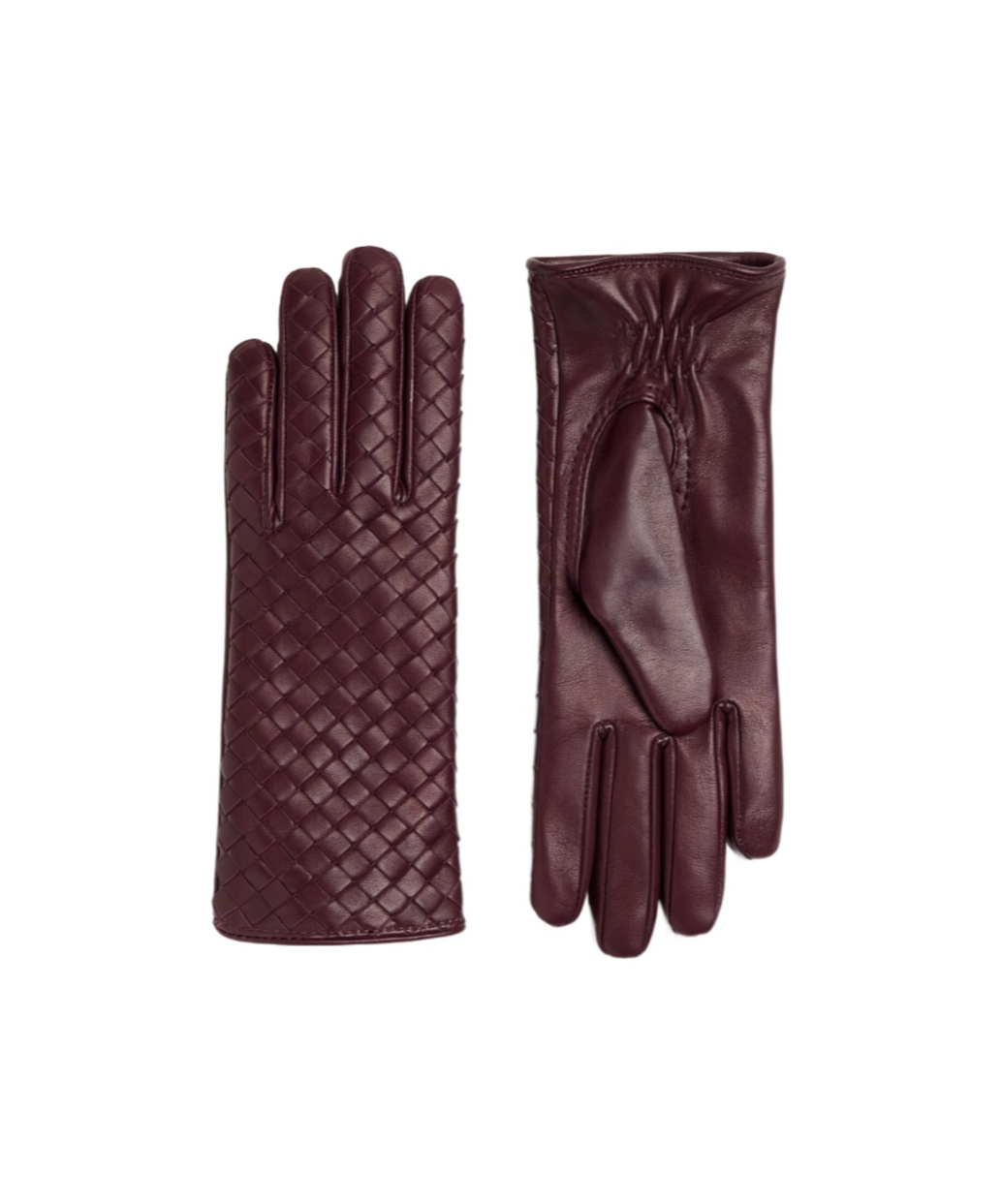 Intrecciato Leather Gloves