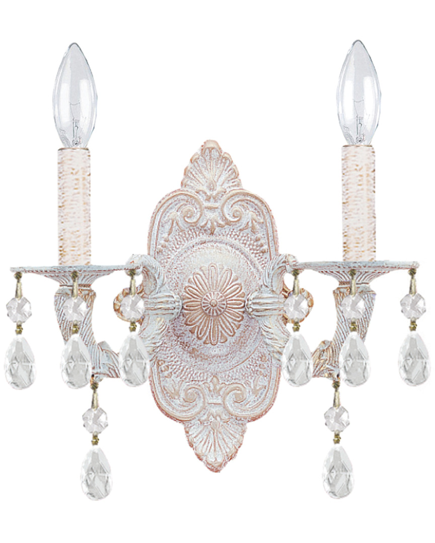 2-Light Paris Market Sconce Swarovski Spectra Crystal