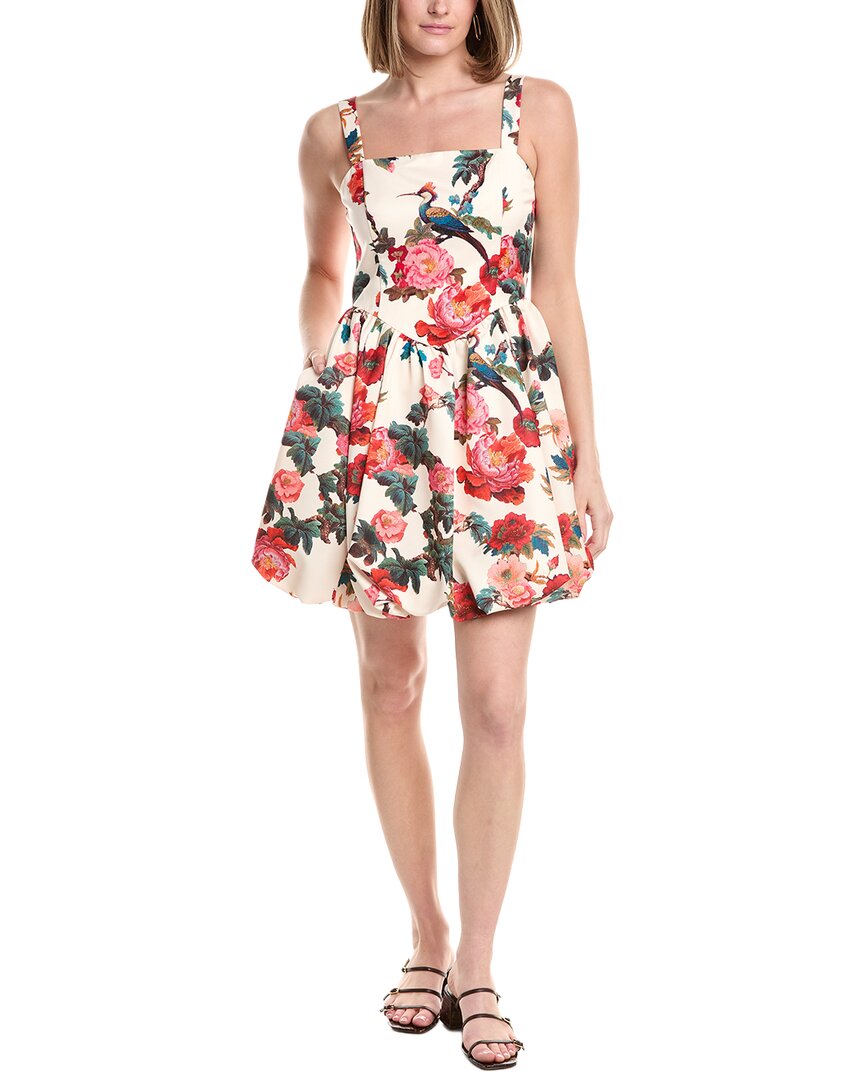 Printed Faille Sleeveless Dress