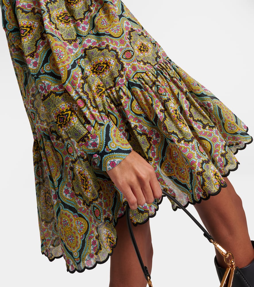 Printed cotton shirt dress