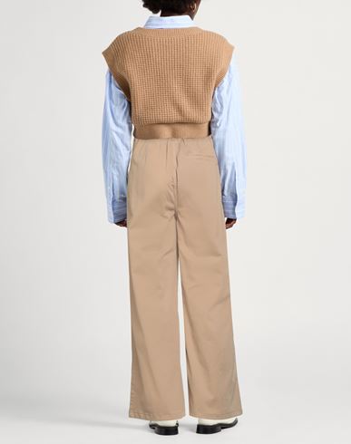 Woman Pants Camel Size 6 Cotton, Elastane