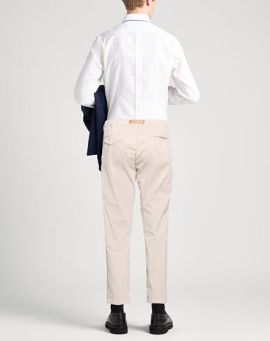 Man Pants Beige Size 34 Cotton, Elastane