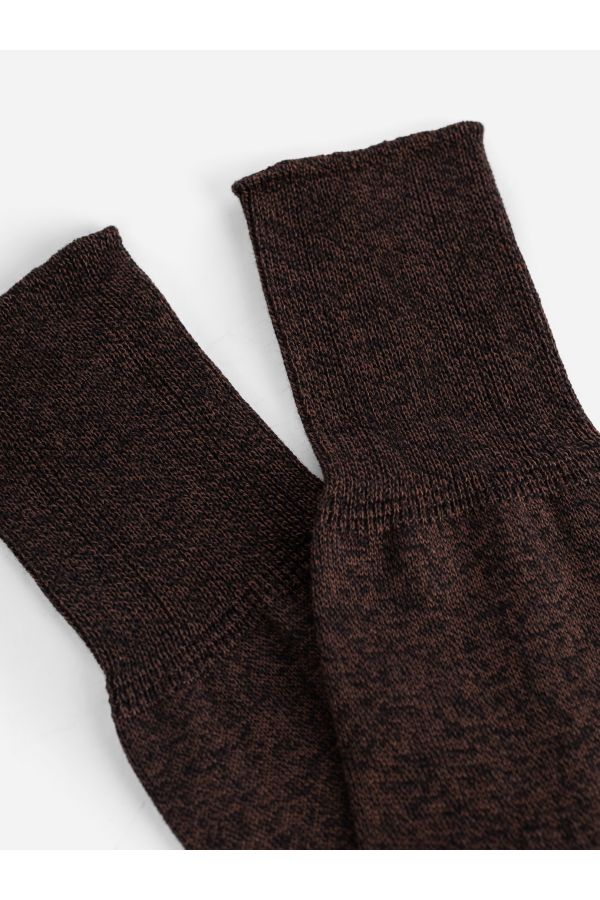 Zokki Weave Cotton Socks — Brown