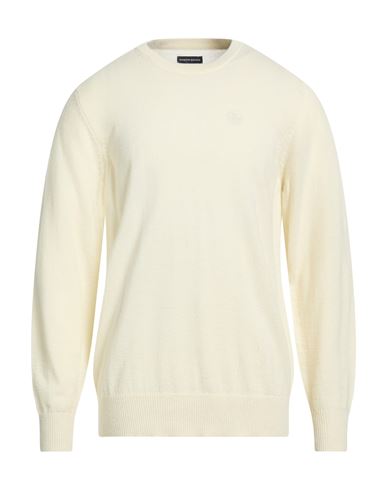 Man Sweater Cream Size L Wool, Nylon