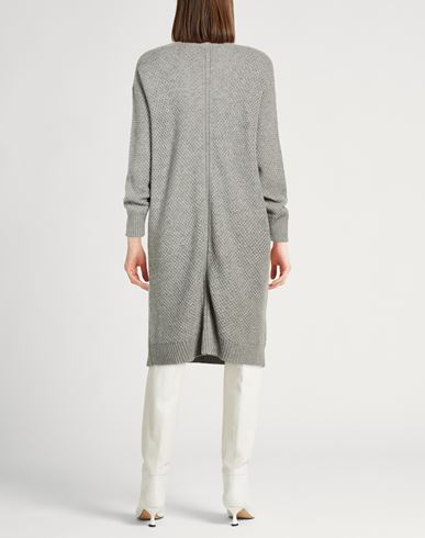 Woman Midi dress Grey Size S Virgin Wool, Silk, Cashmere