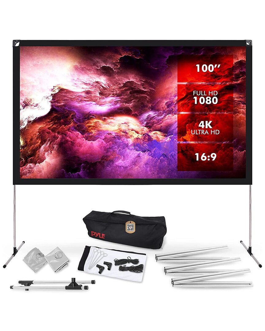 Pyle 56in Stainless Steel Tube Projection Screen