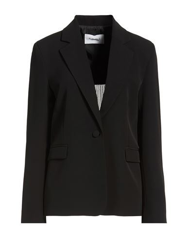 Woman Blazer Black Size 10 Polyester, Elastane