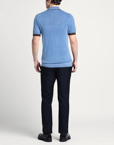 Man Sweater Light blue Size S Cotton