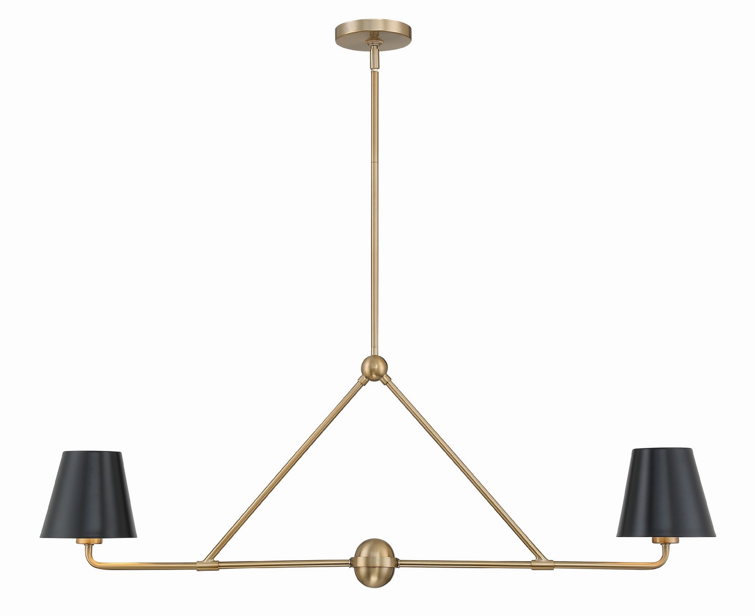 Xavier 2-Light Chandelier in Vibrant Gold