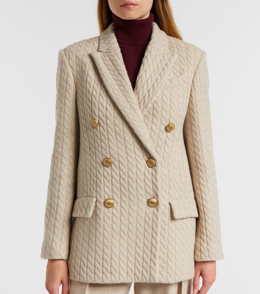Monili cable-knit cashmere blazer