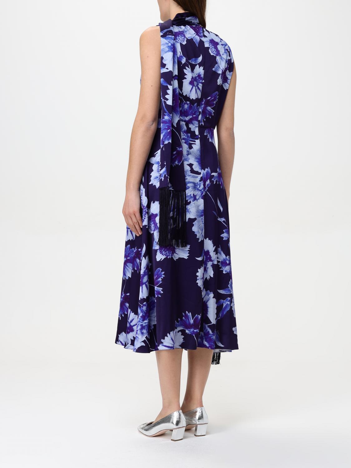 Floral-print midi dress - Blue