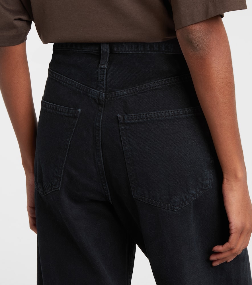 Low Curve cropped mid-rise barrel-leg jeans