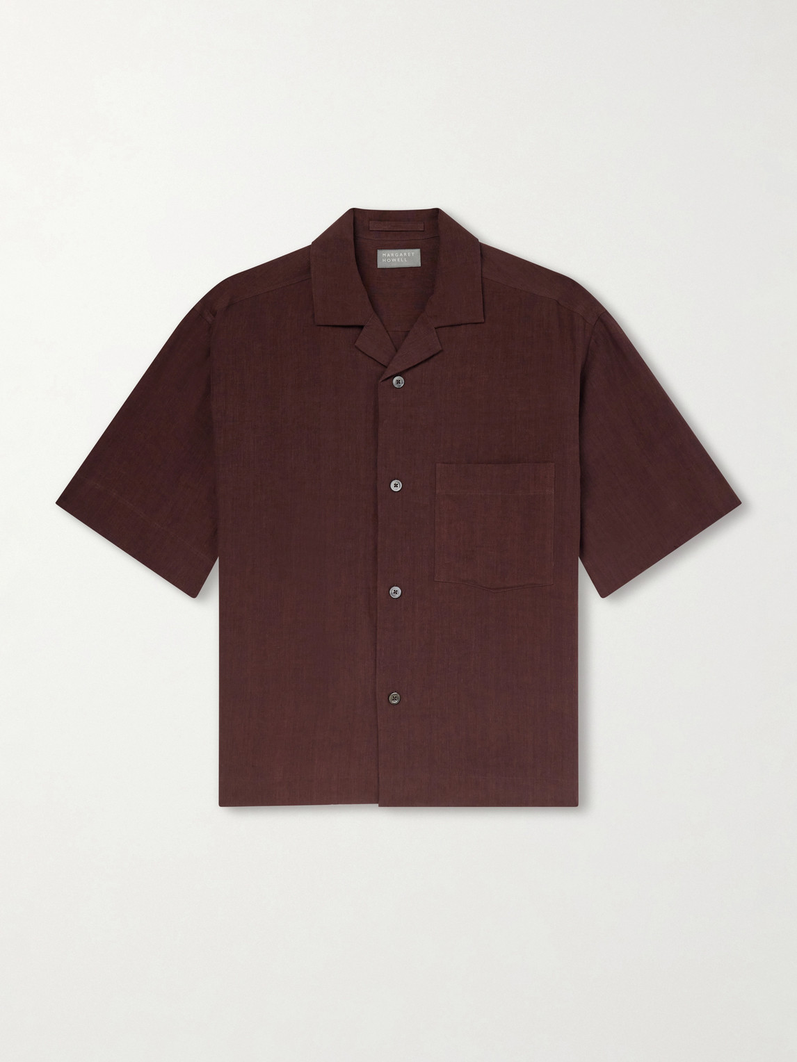 Camp-Collar Linen Shirt