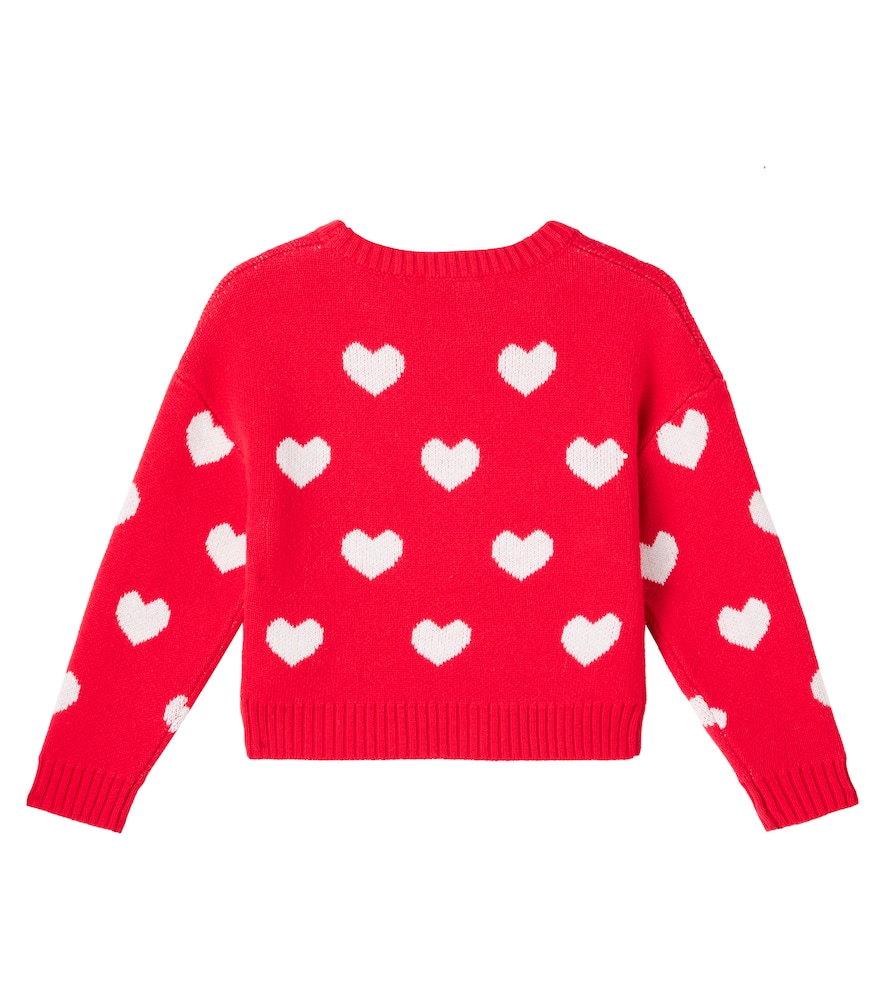 Printed cotton and wool sweater