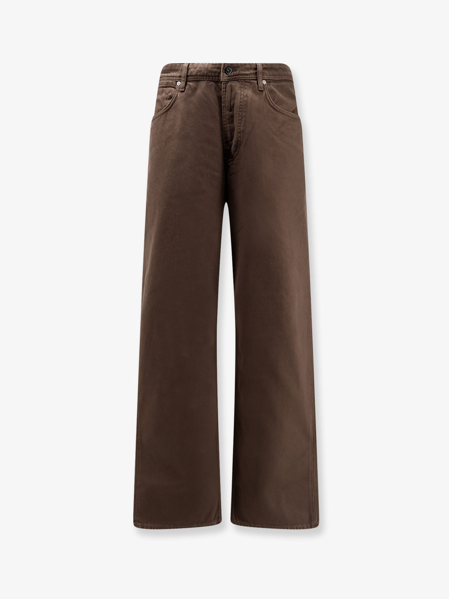 Loose-Fit Denim Jeans — Brown