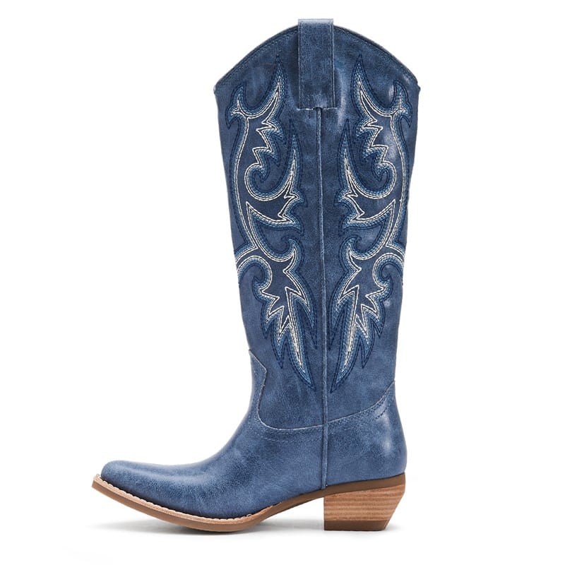 Women's Irlene Tall Cowboy Boots (Denim Blue)