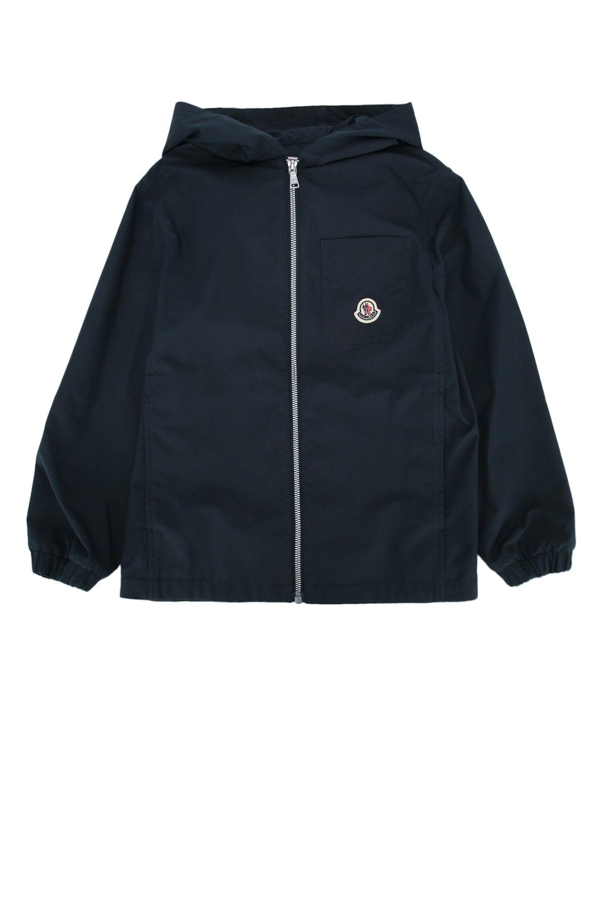 Logo-Patch Hooded Jacket — Navy