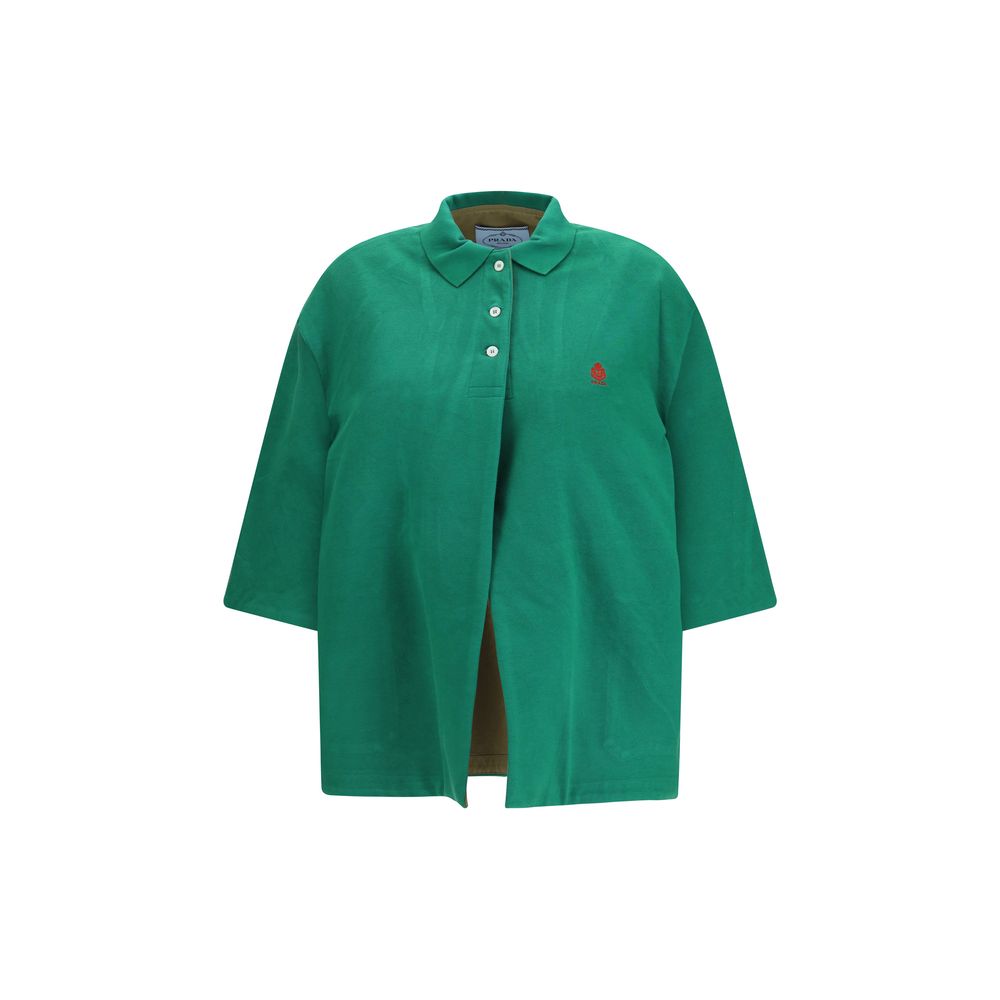 Piqué Cotton Jacket — Green