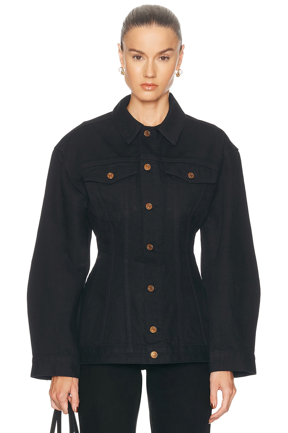 AGOLDE Myra Jacket in Black. L. Also in M, S