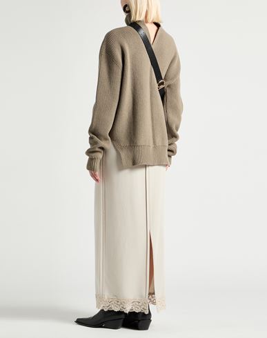 Woman Turtleneck Khaki Size L Virgin Wool