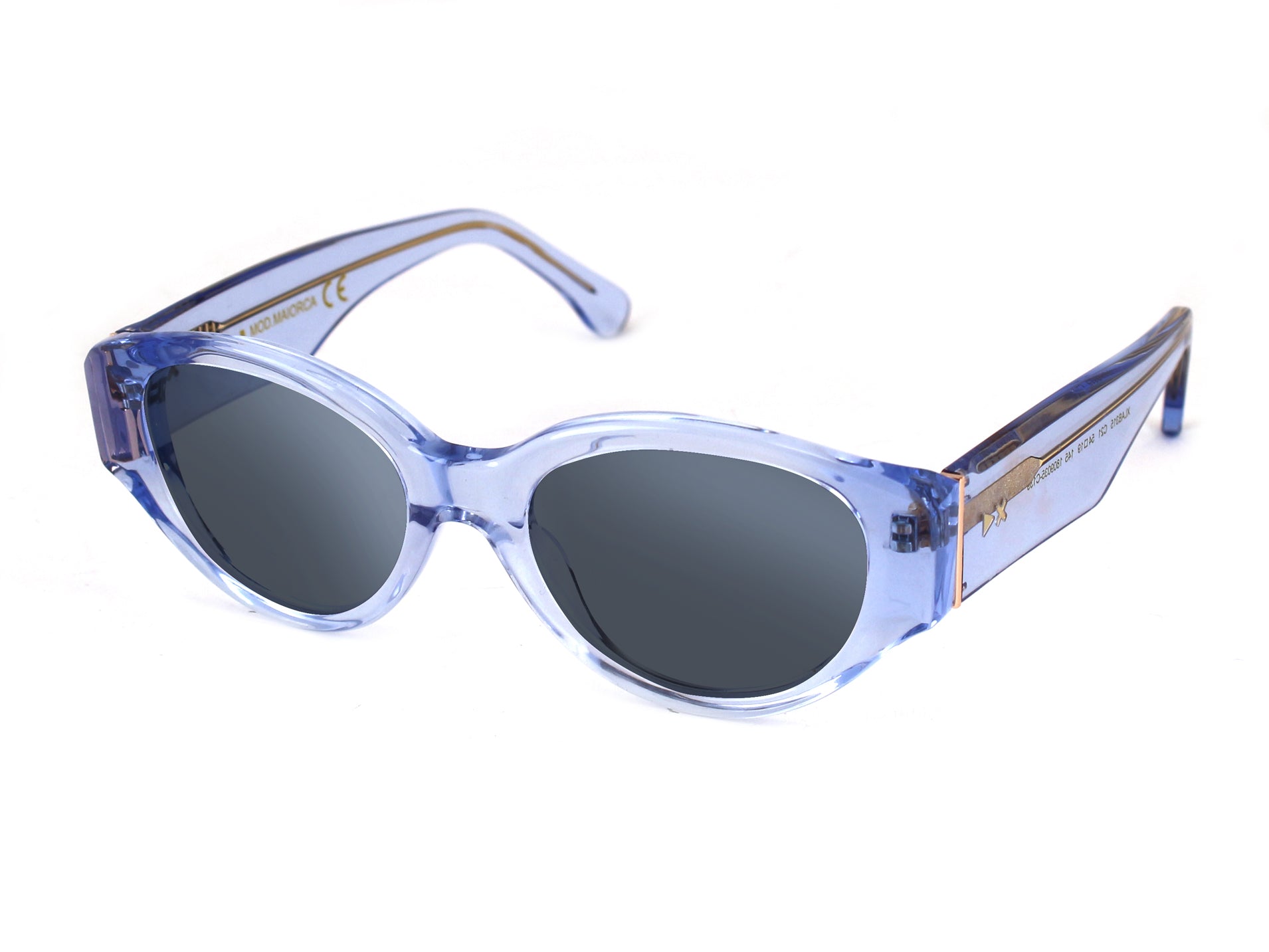 XLAB Unisex MAIORCA Montature da vista Acetato Azzurro Rotonda Demo