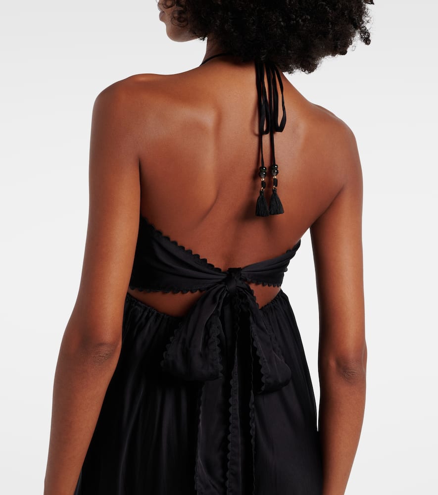 Halterneck maxi dress