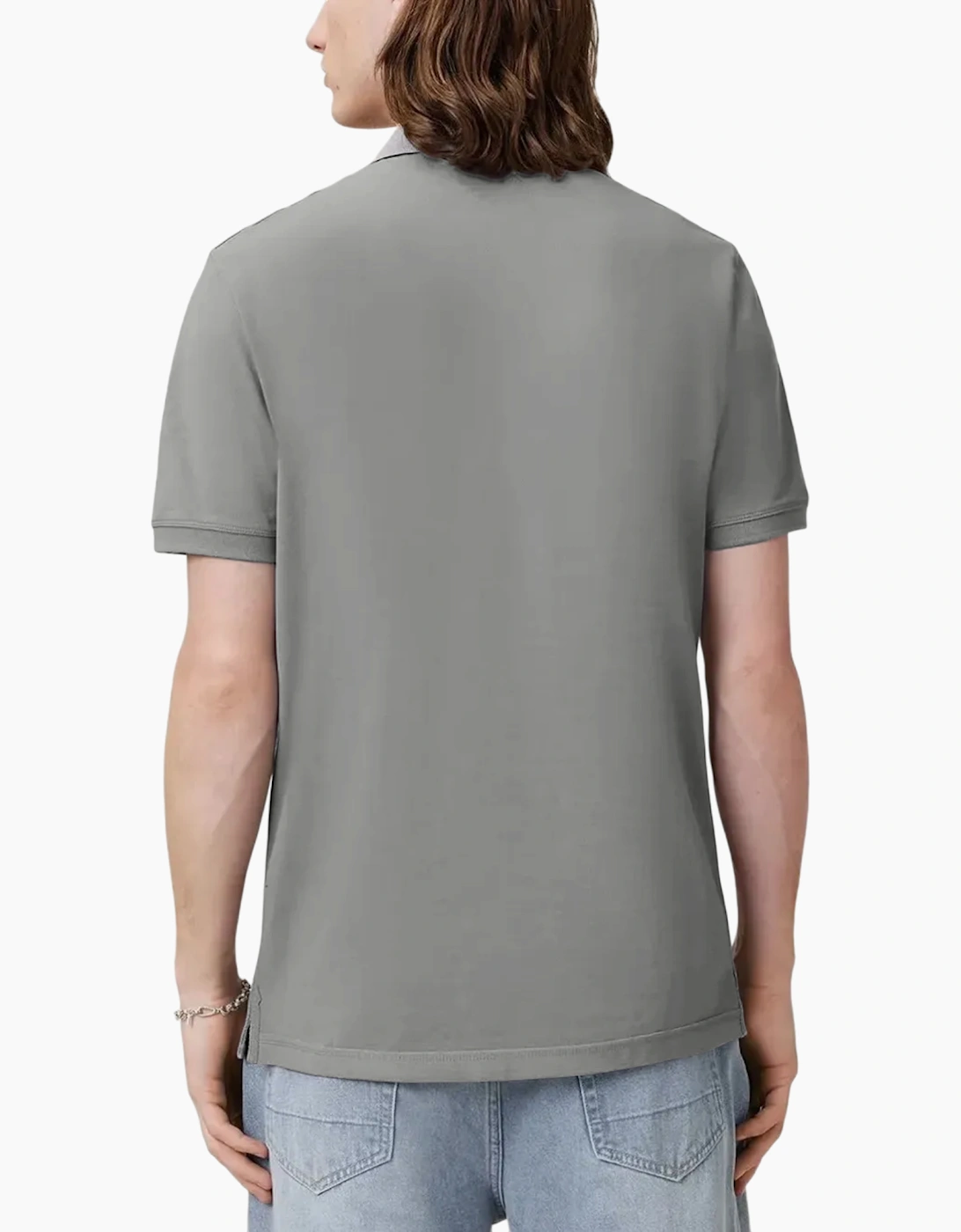 Allsaints Men's All Saints Reform Mens Polo Shirt Summer Cotton Top - Crea