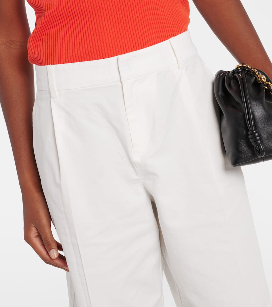High-rise cotton shorts