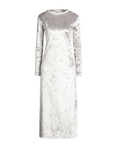 Pièce. Woman Midi dress Light grey Size 4 Viscose, Polyester, Elastane