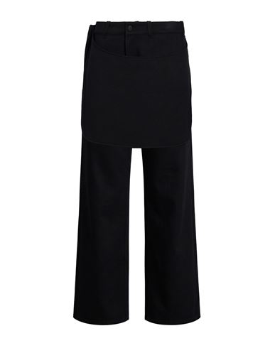 Woman Pants Black Size 3 Wool, Cotton, Polyester