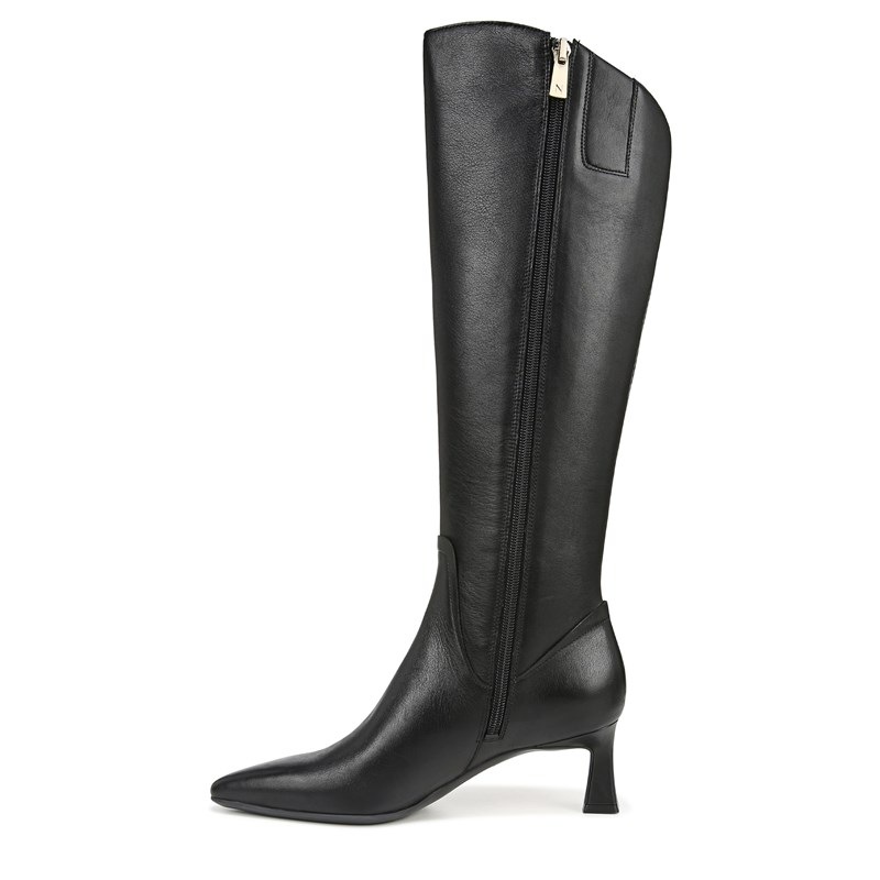 Deesha Narrow Calf Knee High Boots, Black Leather