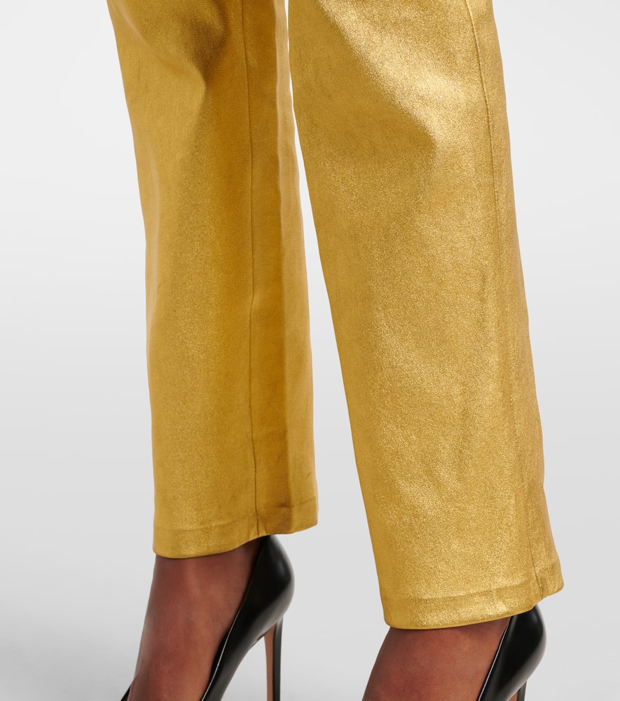 JP Long flared leather leggings