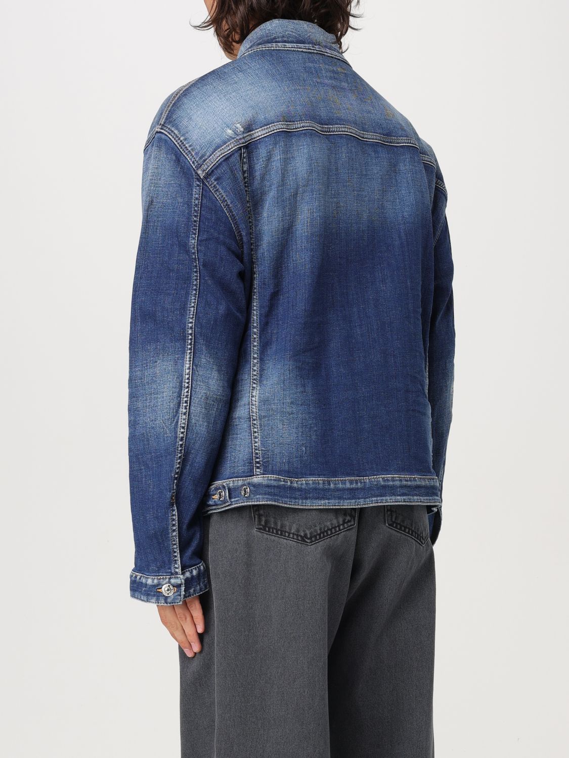 Distressed denim jacket - Blue