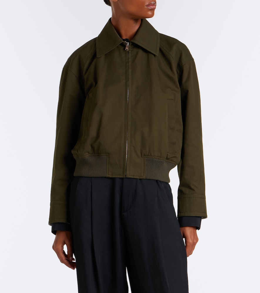 Intrecciato cotton blouson jacket