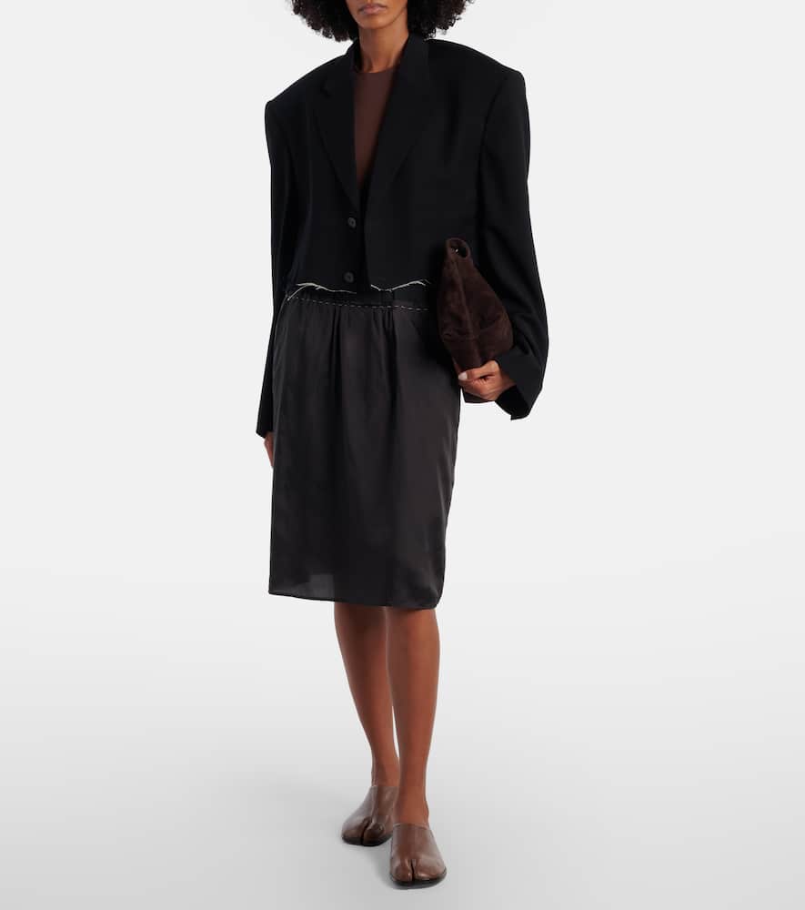 Paneled midi skirt