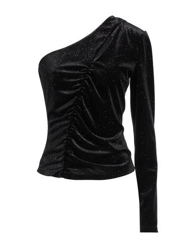 Woman Top Black Size 0 Polyester, Elastane