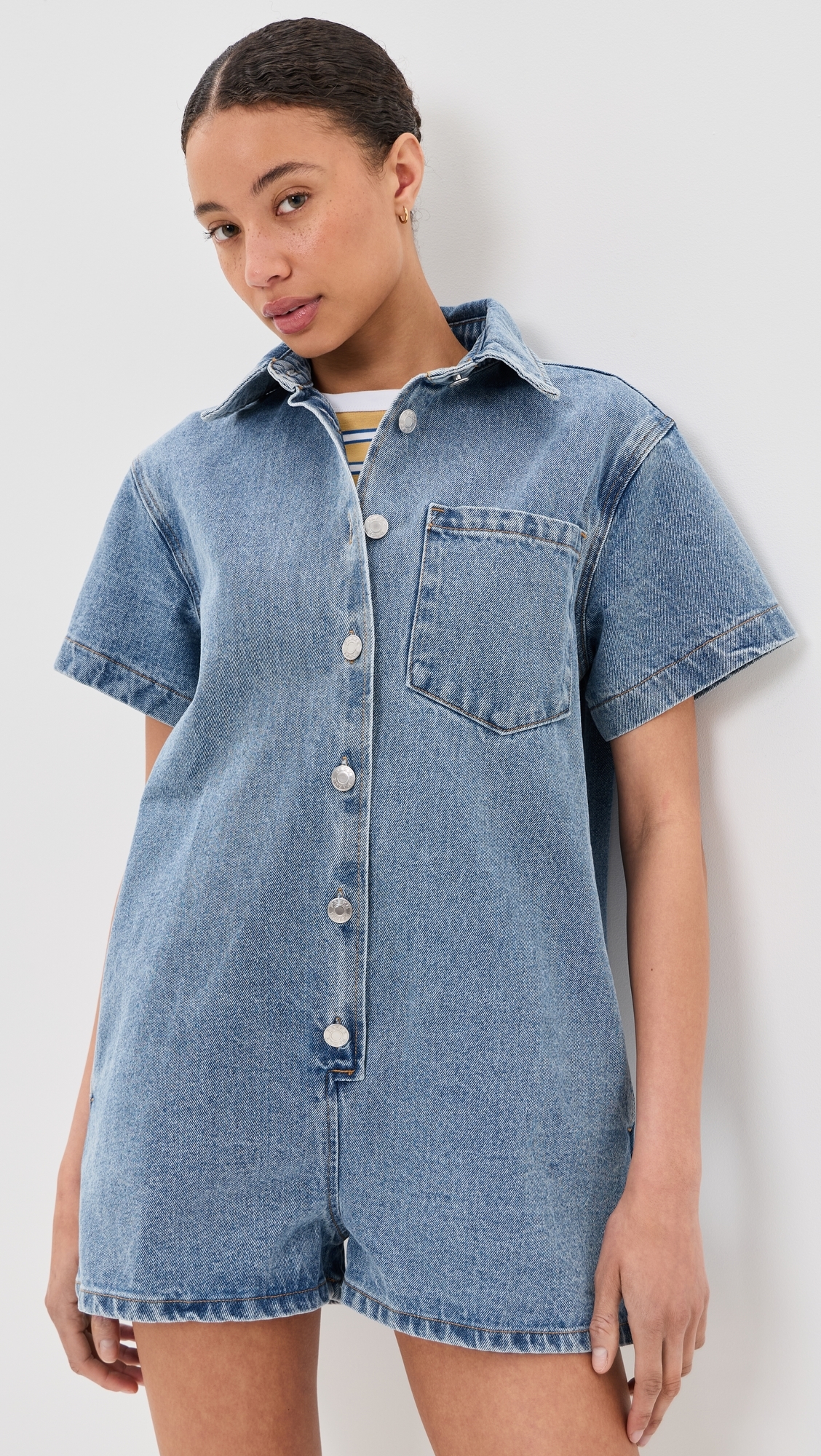 Short Sleeve Romper Vintage
