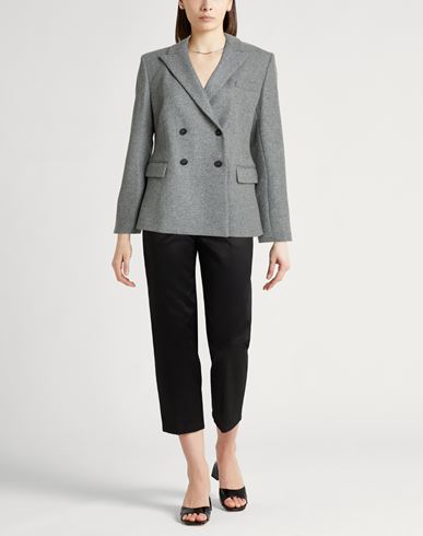 Woman Blazer Grey Size 14 Virgin Wool, Polyamide, Elastane