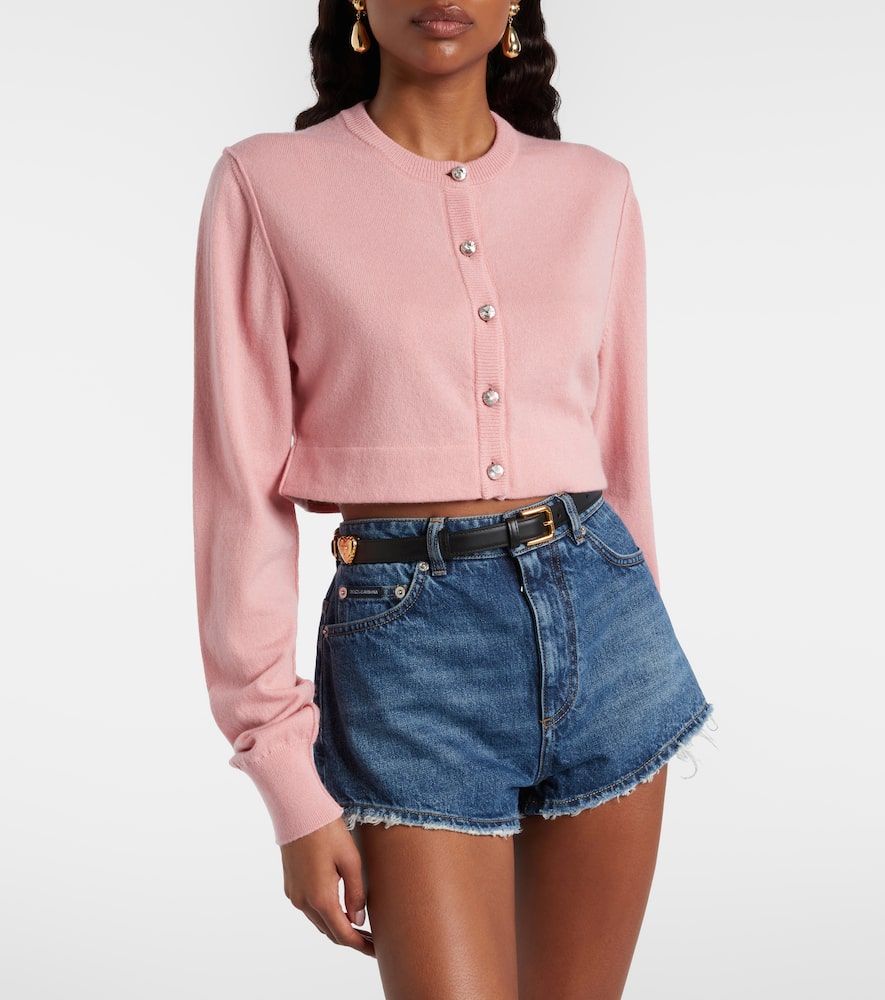 Embellished cashmere-blend cardigan