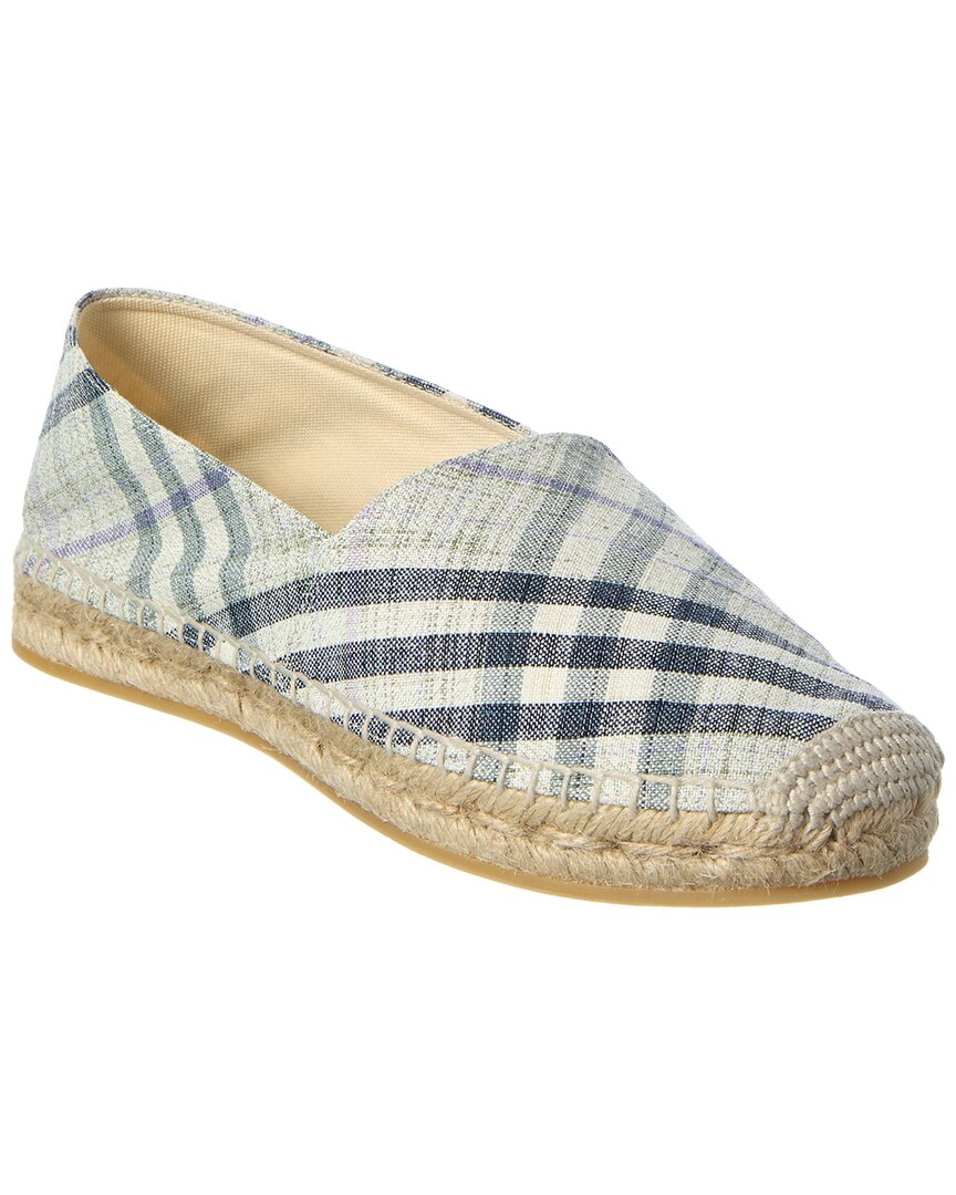 Check Linen Espadrille