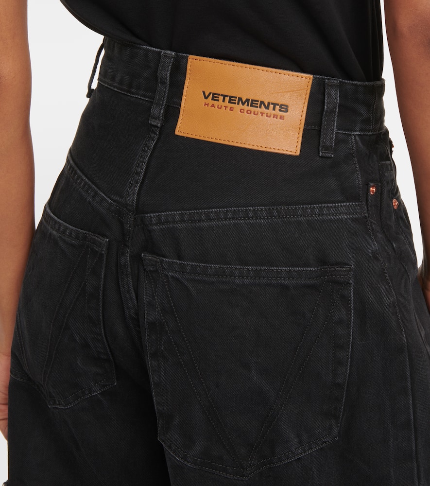 Distressed wide-leg jeans