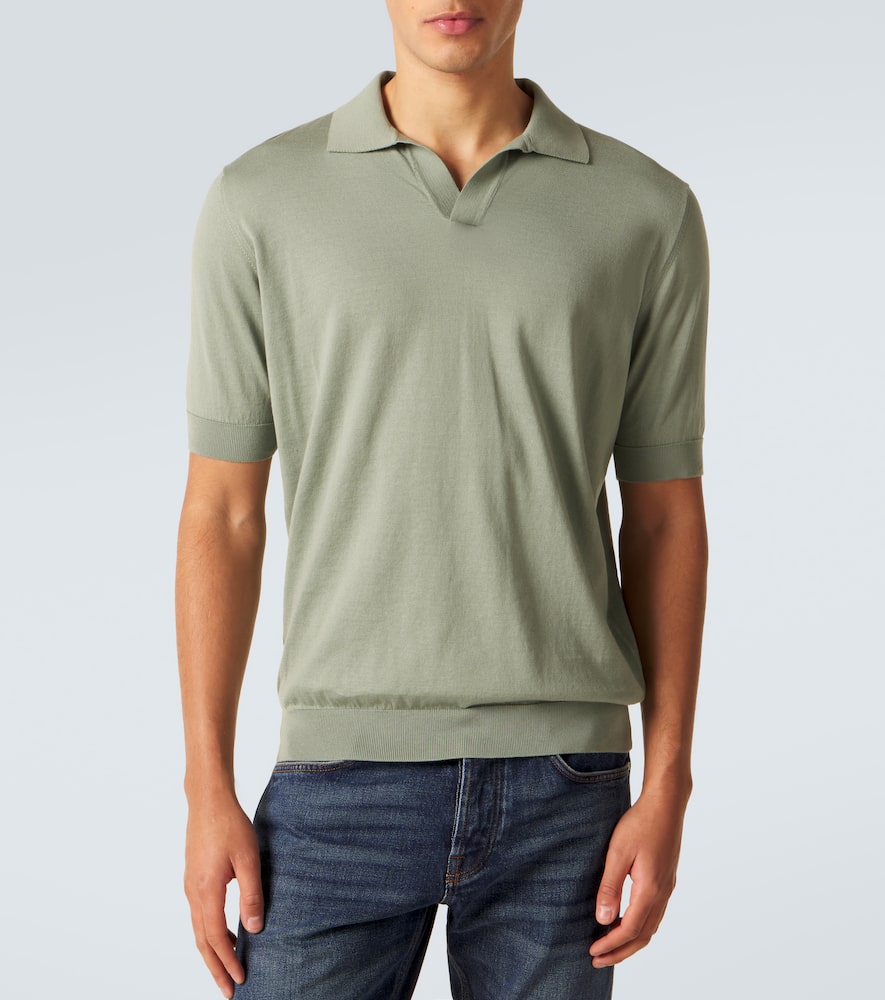 Cotton piqué polo shirt
